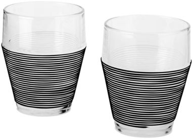 Набір з двох термо-склянок, колір суцільний чорний, прозорий - 11270300- Фото №4