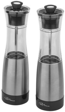Набор для соли и перца Duo, цвет серебряный, сплошной черный - 11270600- Фото №6