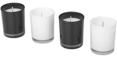 Набор из 4-х свечек HIlls, цвет белый, сплошной черный - 11281700- Фото №4