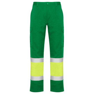 Літні штани підвищеної видимості з кількома кишенями garden green, fluor yellow  розмір 40 - HV93005652221- Фото №1