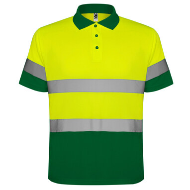 Технічна футболка поло з короткими рукавами підвищеної видимості garden green, fluor yellow  розмір M - HV93020252221- Фото №1