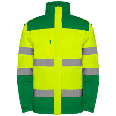 Двокольорова парка підвищеної видимості garden green, fluor yellow  розмір 2XL - HV93040552221- Фото №1