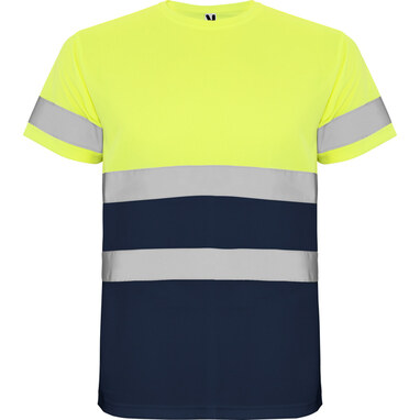 DELTA Спортивная футболка с коротким рукавом высокой видимости navy blue, fluor yellow  размер L - HV93100355221- Фото №1