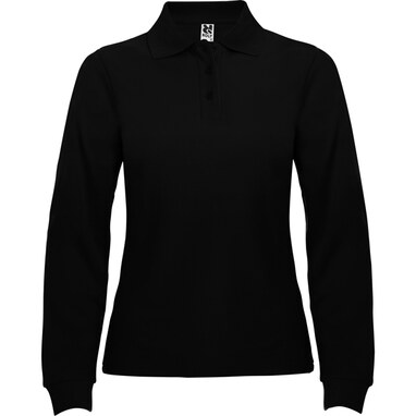 ESTRELLA WOMAN L/S Приталенное поло (slim fit) с длинным рукавом черный  размер M - PO66360202- Фото №1