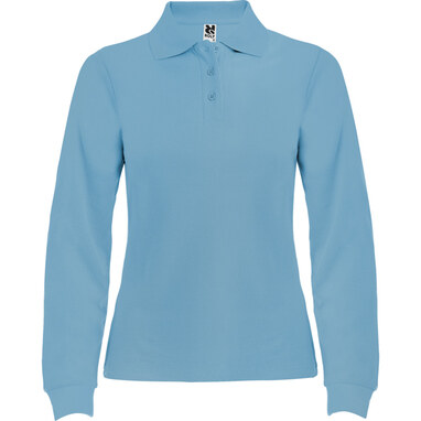 ESTRELLA WOMAN L/S Приталенное поло (slim fit) с длинным рукавом небесно-голубой  размер XL - PO66360410- Фото №1