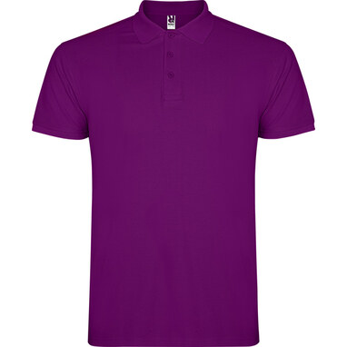 STAR Мужская футболка-поло с коротким рукавом пурпурный  размер S - PO66380171- Фото №1