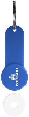 Брелок-тримач для монет Shoppy, колір яскраво-синій - 11809401- Фото №4