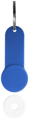 Брелок-держатель для монет Shoppy, цвет ярко-синий - 11809401- Фото №6