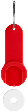 Брелок-держатель для монет Shoppy, цвет красный - 11809402- Фото №5
