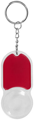 Брелок для ключей Zoomy с увеличительным стеклом и фонариком, цвет красный - 11809502- Фото №5