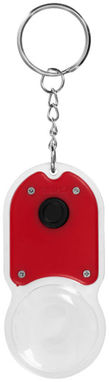 Брелок для ключей Zoomy с увеличительным стеклом и фонариком, цвет красный - 11809502- Фото №6
