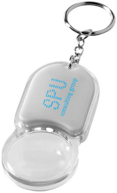 Брелок для ключей Zoomy с увеличительным стеклом и фонариком, цвет серебряный - 11809503- Фото №3