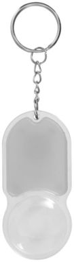 Брелок для ключей Zoomy с увеличительным стеклом и фонариком, цвет серебряный - 11809503- Фото №5