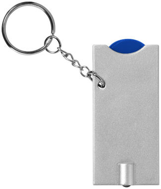 Брелок-тримач для монет Allegro з ліхтариком для ключів, колір яскраво-синій, срібний - 11809601- Фото №4
