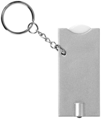 Брелок-держатель для монет Allegro с фонариком для ключей, цвет белый, серебряный - 11809603- Фото №4