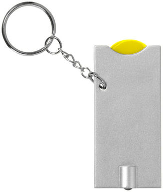 Брелок-тримач для монет Allegro з ліхтариком для ключів, колір жовтий - 11809606- Фото №4