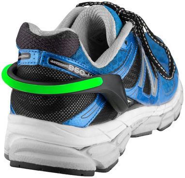 Світлодіодні кліпси для взуття Usain, колір суцільний чорний, світло-зелений - 11810200- Фото №3
