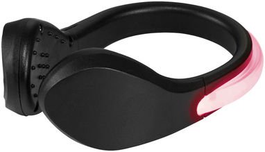 Светодиодные клипсы для обуви Usain, цвет сплошной черный, красный - 11810201- Фото №1
