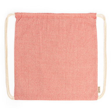 Сумка на шнурке из переработанного хлопка красный - MO7165S160- Фото №1