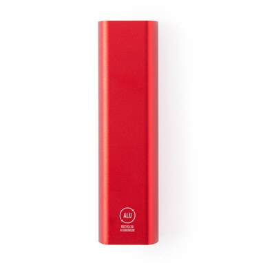 Power Bank из переработанного алюминия красный - PB1288S160- Фото №1