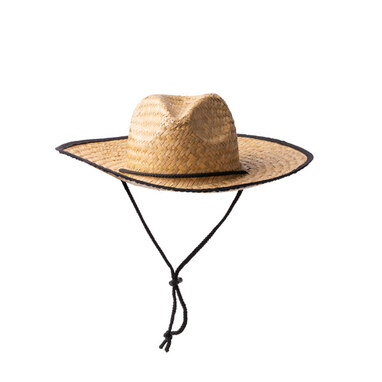 Шапка из натуральной соломы черный  размер ONE SIZE ADULT - SR1961S102- Фото №1