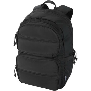 Рюкзак Puffer для ноутбука с диагональю экрана 15,6 дюйма объемом 18 л, изготовленный из переработанных материалов сплошной черный - 13011490- Фото №1