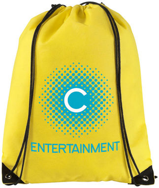 Нетканий стильний рюкзак Evergreen, колір жовтий - 11961901- Фото №3