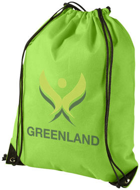 Нетканий стильний рюкзак Evergreen, колір зелене яблуко - 11961906- Фото №2