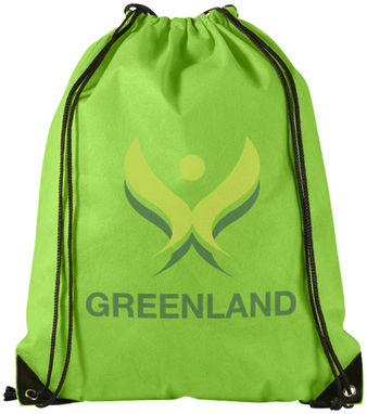 Нетканий стильний рюкзак Evergreen, колір зелене яблуко - 11961906- Фото №3