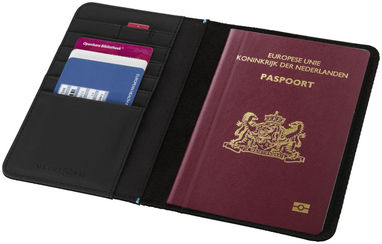 Обкладинка для паспорта Odyssey RFID, колір суцільний чорний - 11971300- Фото №5