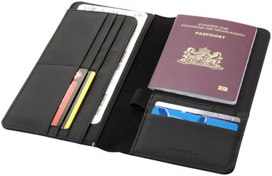 Дорожный бумажник Odyssey RFID, цвет сплошной черный - 11971400- Фото №6