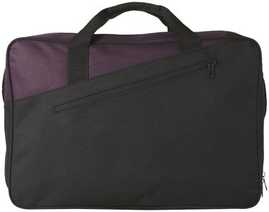 Дорожная сумка Portland, цвет сплошной черный, сливовый - 11974100- Фото №3
