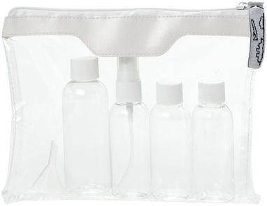 Одобренный дорожный набор бутылок для полетов Munich, цвет прозрачный, белый - 11975700- Фото №3