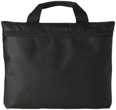 Нетканая сумка для конференций Edison, цвет сплошной черный - 11977800- Фото №4
