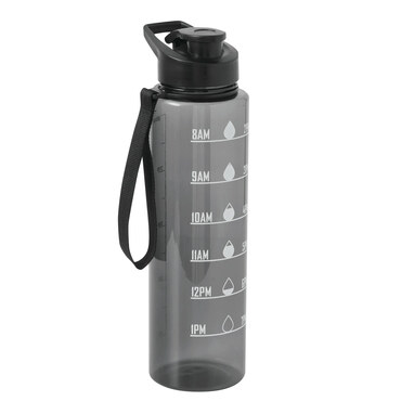 Спортивная бутылка для воды AQUA LEVEL черный - 56-0603189- Фото №1