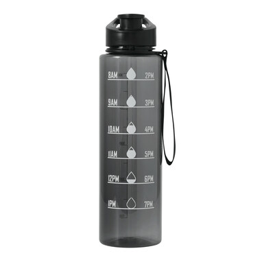 Спортивная бутылка для воды AQUA LEVEL черный - 56-0603189- Фото №2