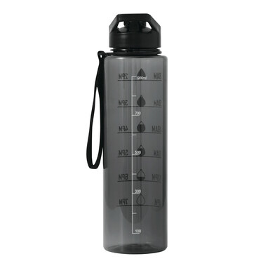 Спортивная бутылка для воды AQUA LEVEL черный - 56-0603189- Фото №3