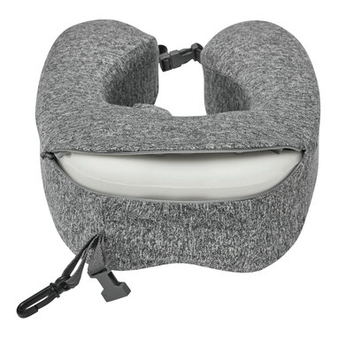 Подушка для шиї з піни з ефектом пам'яті COSYWRAP сірий - 56-0607020- Фото №4