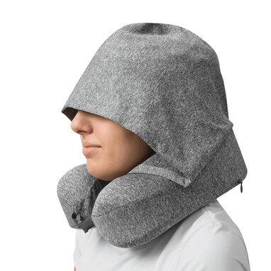 Подушка для шиї з піни з ефектом пам'яті COSYWRAP сірий - 56-0607020- Фото №7