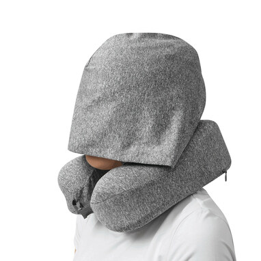 Подушка для шиї з піни з ефектом пам'яті COSYWRAP сірий - 56-0607020- Фото №8
