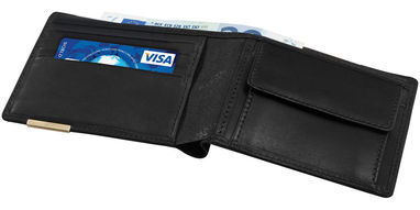 Бумажник с отделением для монет, цвет сплошной черный - 11983200- Фото №3