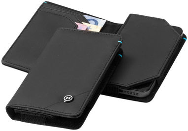 Бумажник-чехол для смартфона Odyssey, цвет сплошной черный - 11989400- Фото №1