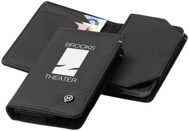 Бумажник-чехол для смартфона Odyssey, цвет сплошной черный - 11989400- Фото №2