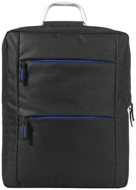 Рюкзак Boston для ноутбука , цвет сплошной черный, ярко-синий - 11992001- Фото №3