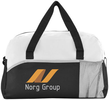 Спортивная сумка Energy, цвет сплошной черный, белый - 11993200- Фото №4