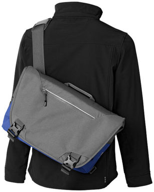 Сумка через плече Revelstoke для ноутбука , колір сірий, яскраво-синій - 11993801- Фото №5