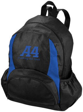 Нетканий рюкзак Bamm-Bamm, колір суцільний чорний, яскраво-синій - 11998001- Фото №4