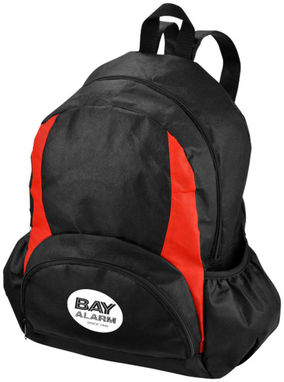 Нетканый рюкзак Bamm-Bamm, цвет сплошной черный, красный - 11998002- Фото №2