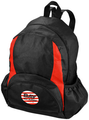 Нетканый рюкзак Bamm-Bamm, цвет сплошной черный, красный - 11998002- Фото №3