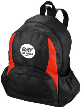 Нетканый рюкзак Bamm-Bamm, цвет сплошной черный, красный - 11998002- Фото №4